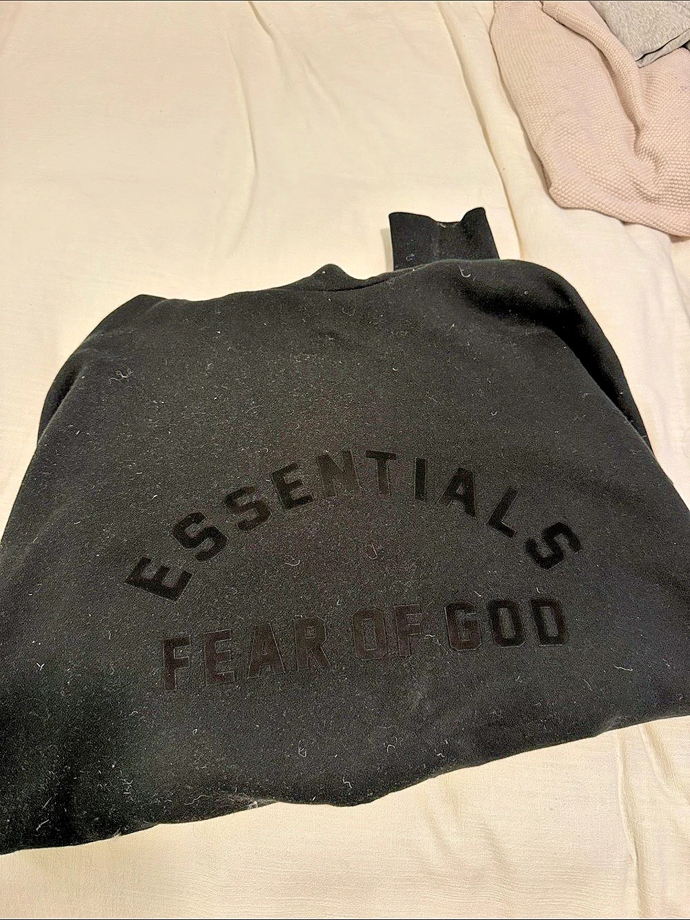 Fear of God Essentials Arch Logo Hoodie Black